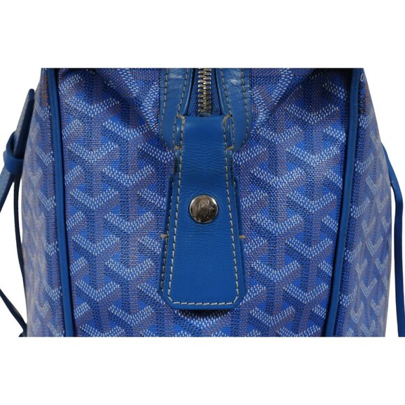 Goyard Victoria GM Blue Crossbody Travel Tote Duffle 55 Weekend Carry On Bag - Picture 9 of 16